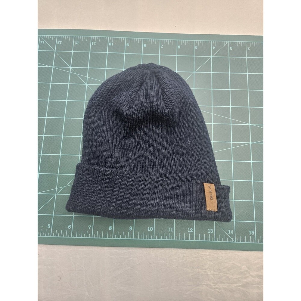 Bula Beanie Toque Adult Navy Blue Knit Wool Acrylic Blend Ski Made Canada